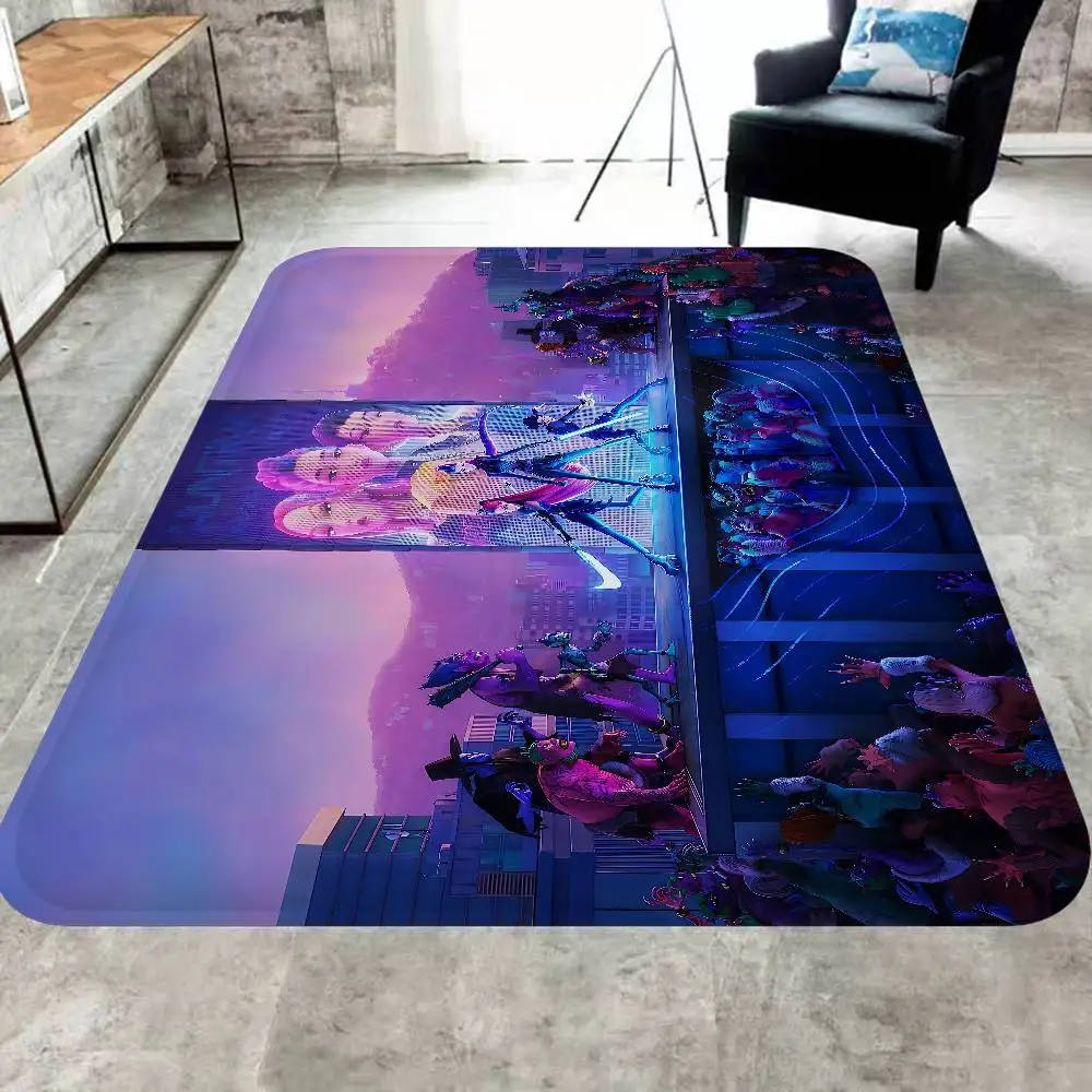 KPop D-Demons H-Hunters Girls Anime Hallway Carpet INS Style Soft Bedroom Floor House Laundry Room Anti-skid Bedside Area Rugs