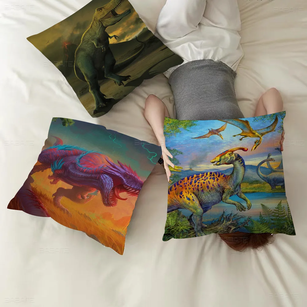 Dinosaur Art Paint Cushion Cover Decorative Pillow Sofa Home Decor Case Pillow Cases