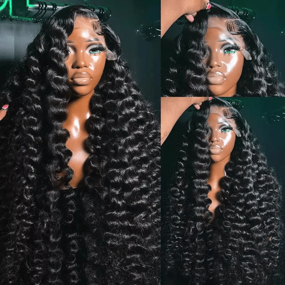 Loose Deep 4x4 5x5 Lace Front Human Hair Wig 32 Inch Loose Deep 2x4 6x6 Lace Frontal Wigs 250 Density 100% human hair Wig