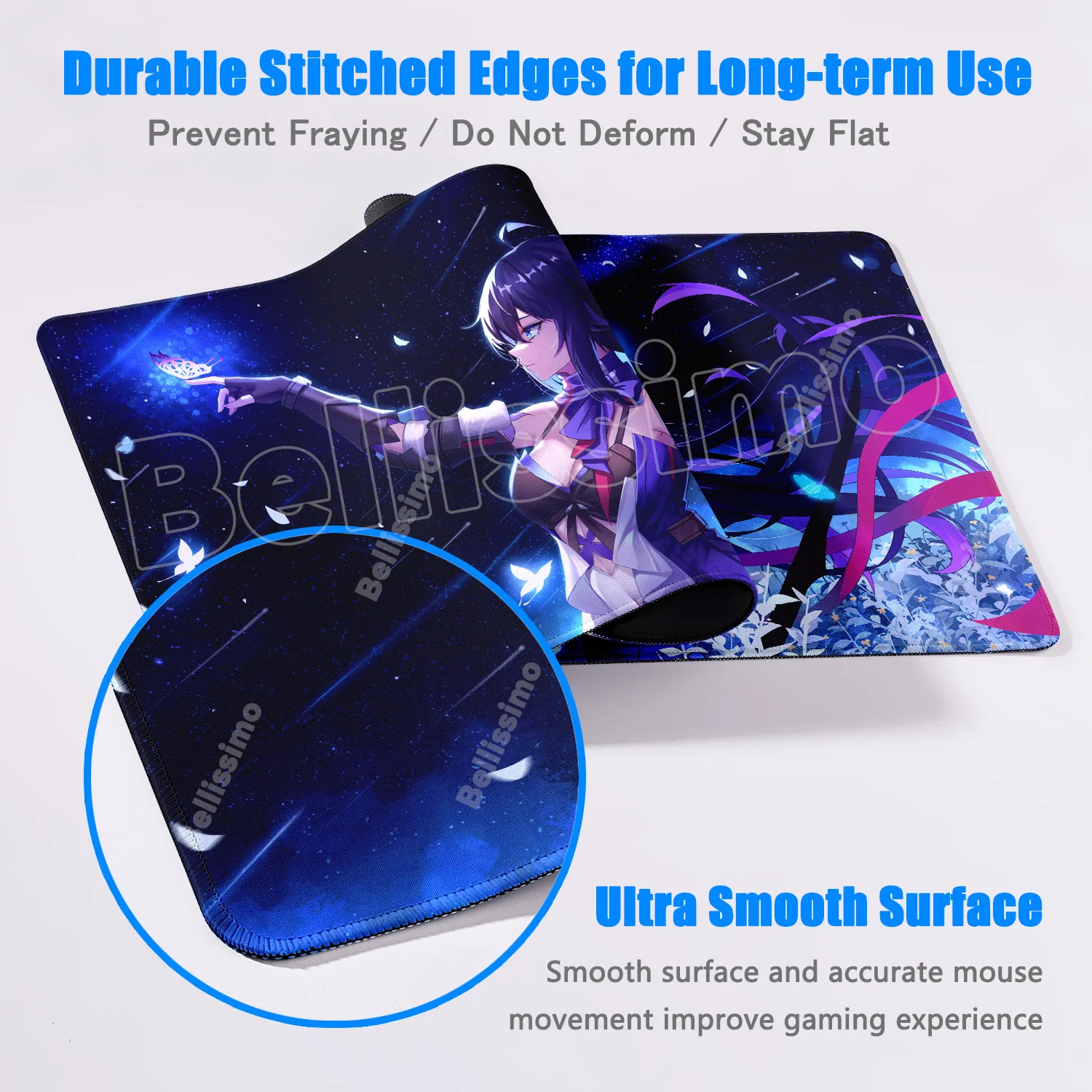 Honkai Impact 3 Kiana Kaslana Mousepad Large Gaming Mouse Pad LockEdge Thickened Computer Keyboard Table PC Accessory Desk Mat