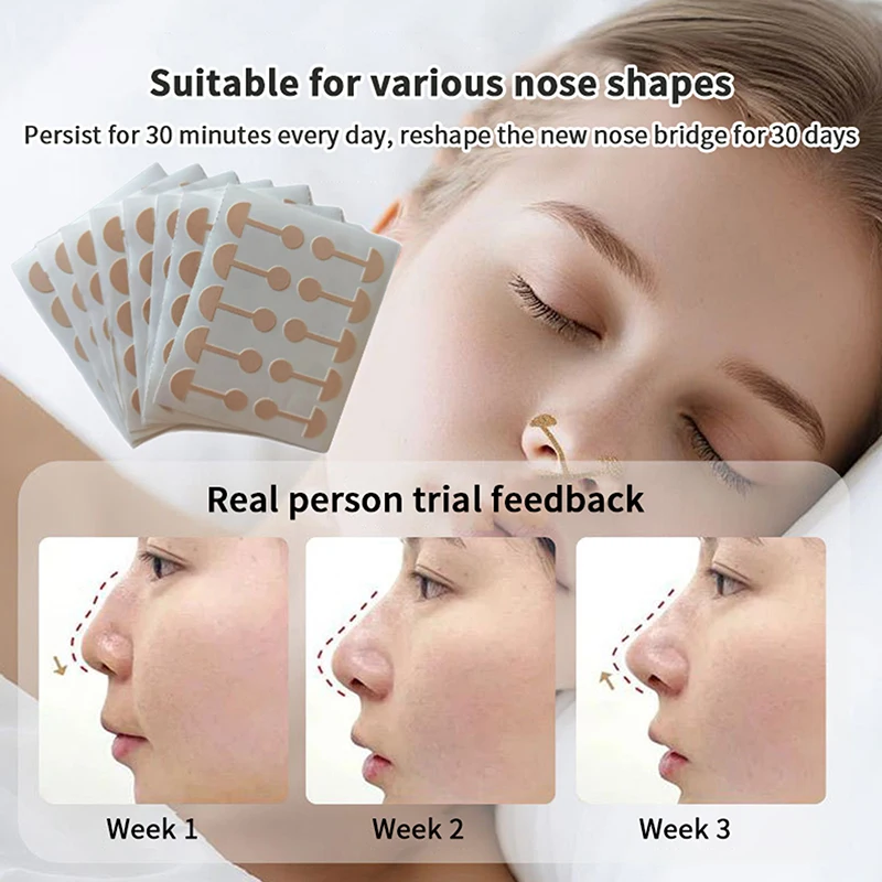 50/100Patches Shrinking Nose Wing Stickers Cosplay Nose Shrink Nose Strips Shrink Thin Invisible Beauty Wings Narrow Nose