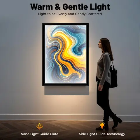 LED Movie Poster Art Picture Frame Light Box Advertising Display Rectangular 9000-10000K for Cinemas, Event Promotions, Menu Boards