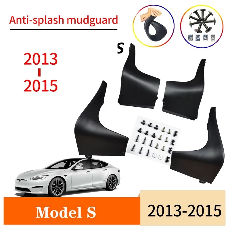 

4 X Car Mudguards Mud Flaps Splash Guards Fender Car Accessories For Tesla Model S 2013-2015
