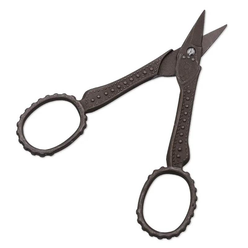 Retro Horizontal Bar Scissors, Stainless Steel, Cross Stitch Embroidery, Handmade DIY Sewing Scissors, High Quality