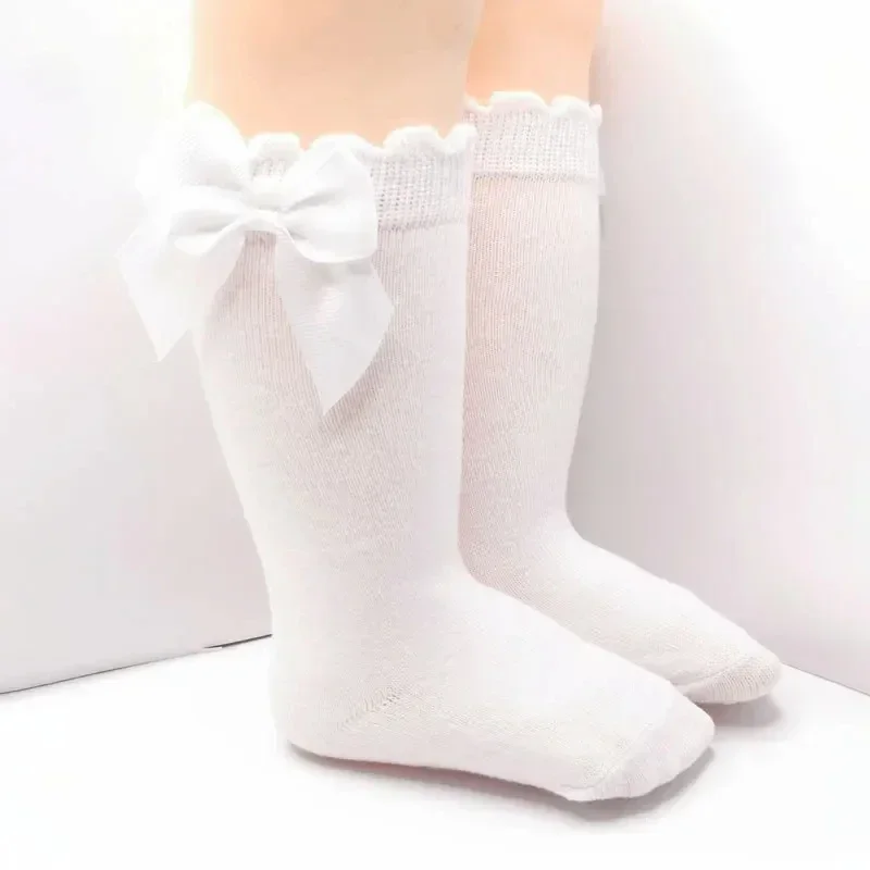 

Kids Children Leg Warmer Boot Good Socks Baby Girls Knee High Socks Bow Girl Sweet Baby Long Tube Socks 0 To 6T
