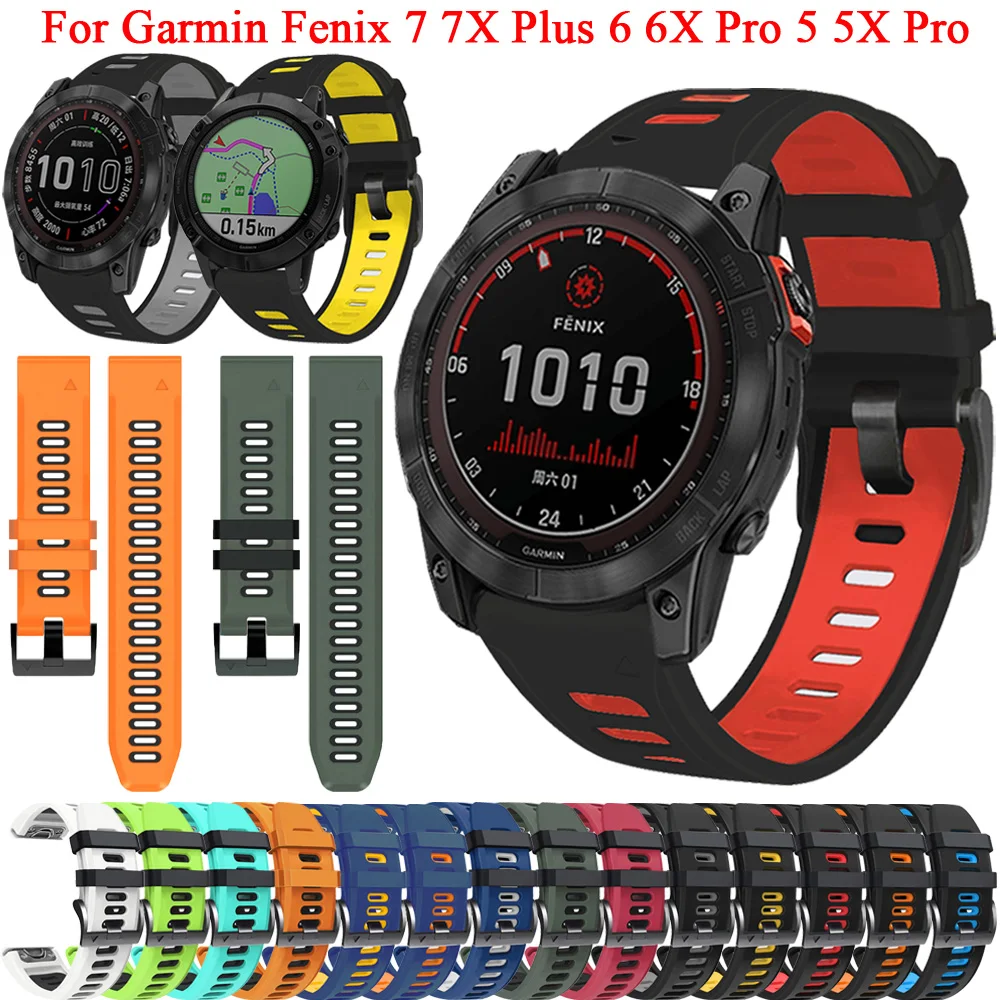 Watchband Replacement Strap For Garmin Fenix 7 7X 6X 6 Pro 5 5X Plus 3 3HR 945 Silicone 22 26mm Smartwatch Quick Release Band