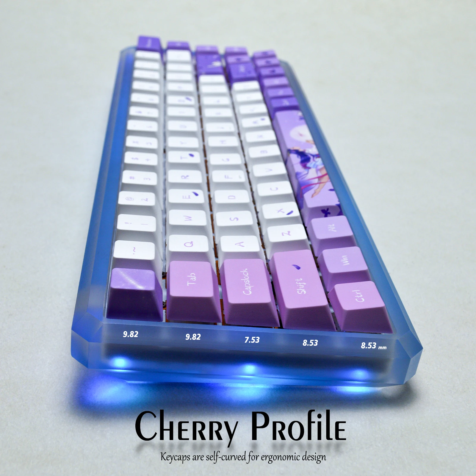 Gamer Mechanical Wireless Keyboard English Keycap Set PBT Butterfly Dance 135 DIY Keycaps Cherry Profile Fit MX Gateron Switches