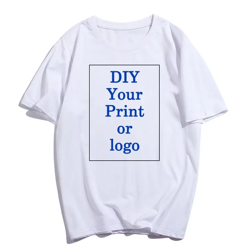 US SIZE Custom T-Shirt 100% Cotton Men Women shirt Customizable pattern High Quality Gifts Tops