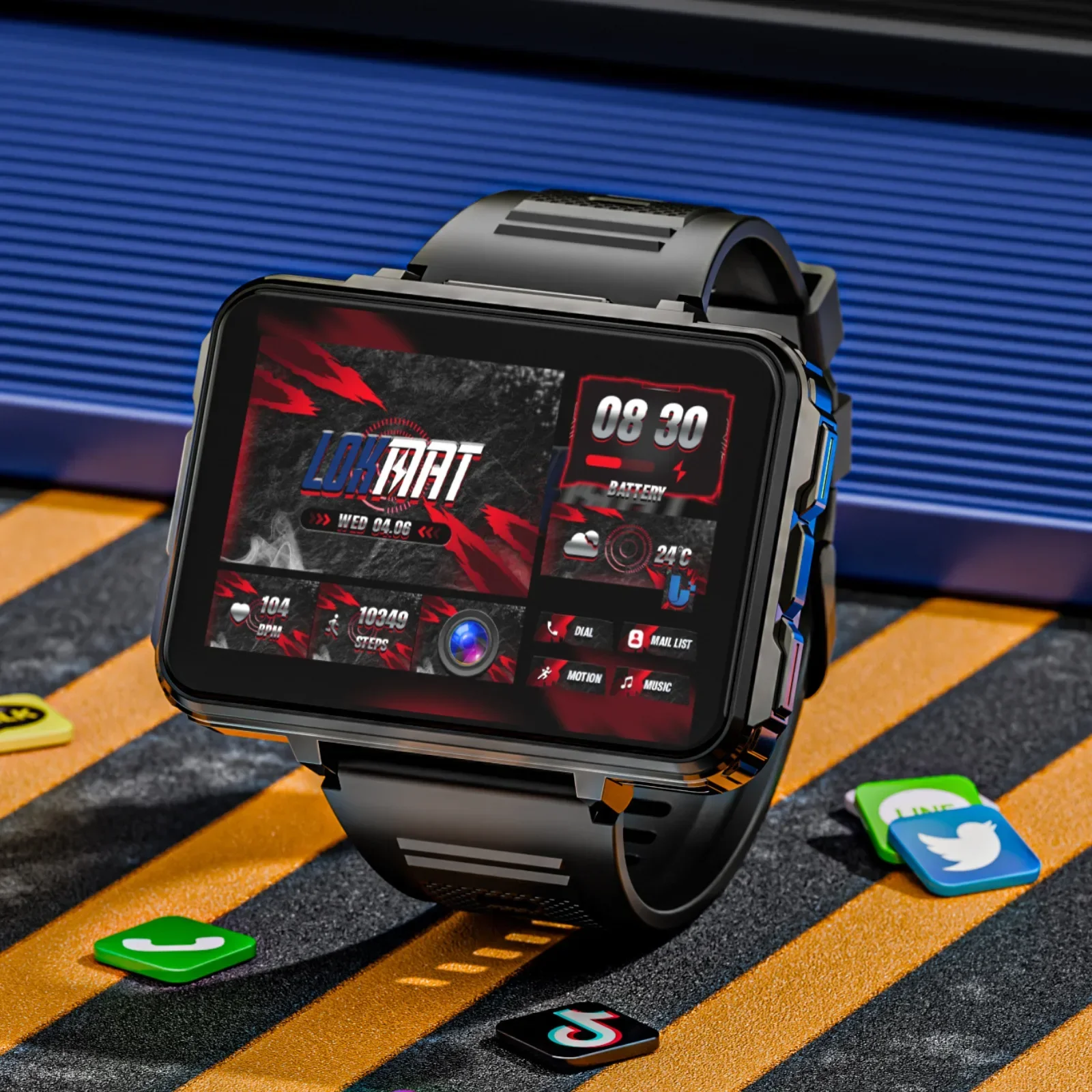 Новинка 2025 года, умные часы LOKMAT APPLLP 5 MAX Android для мужчин, 4G, независимый вызов, 6 ГБ + 128 ГБ, GPS, двойная камера, фитнес-трекер, умные часы