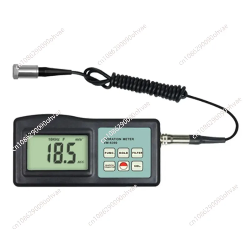 6360 Portable Vibration Meter, Vibration Sensor Meter for Acceleration/Velocity/Displacement