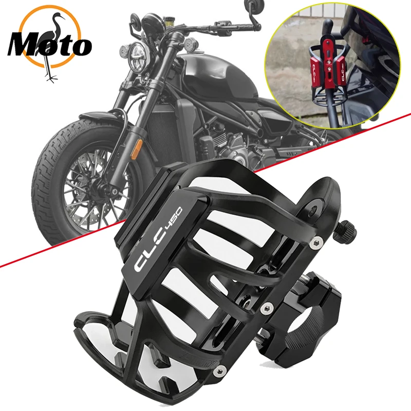 Soporte para botella de agua/bebidas CNC para motocicleta CFMOTO CLC450 CLC 450 450CLC CF MOTO CLC-450