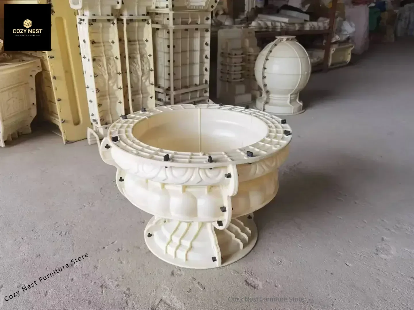 Reazone ABS High Quality Diameter 60cm Plastic Precast Concrete Flower Pot Planter Molds for Sale