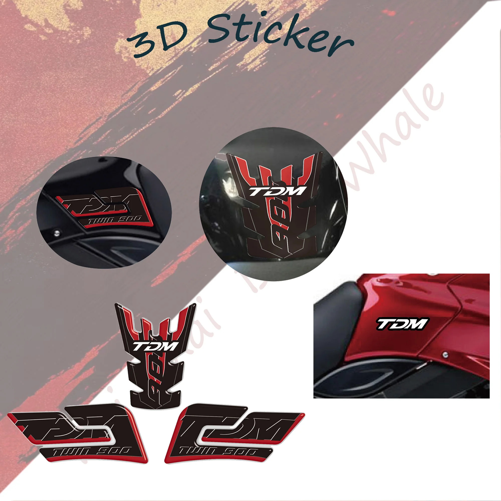 3D Resin New Stickers Kit Emblem Decals Tank Side Protections for Motorcycles For Yamaha TDM 900 Sticker Packs Decoration Decal