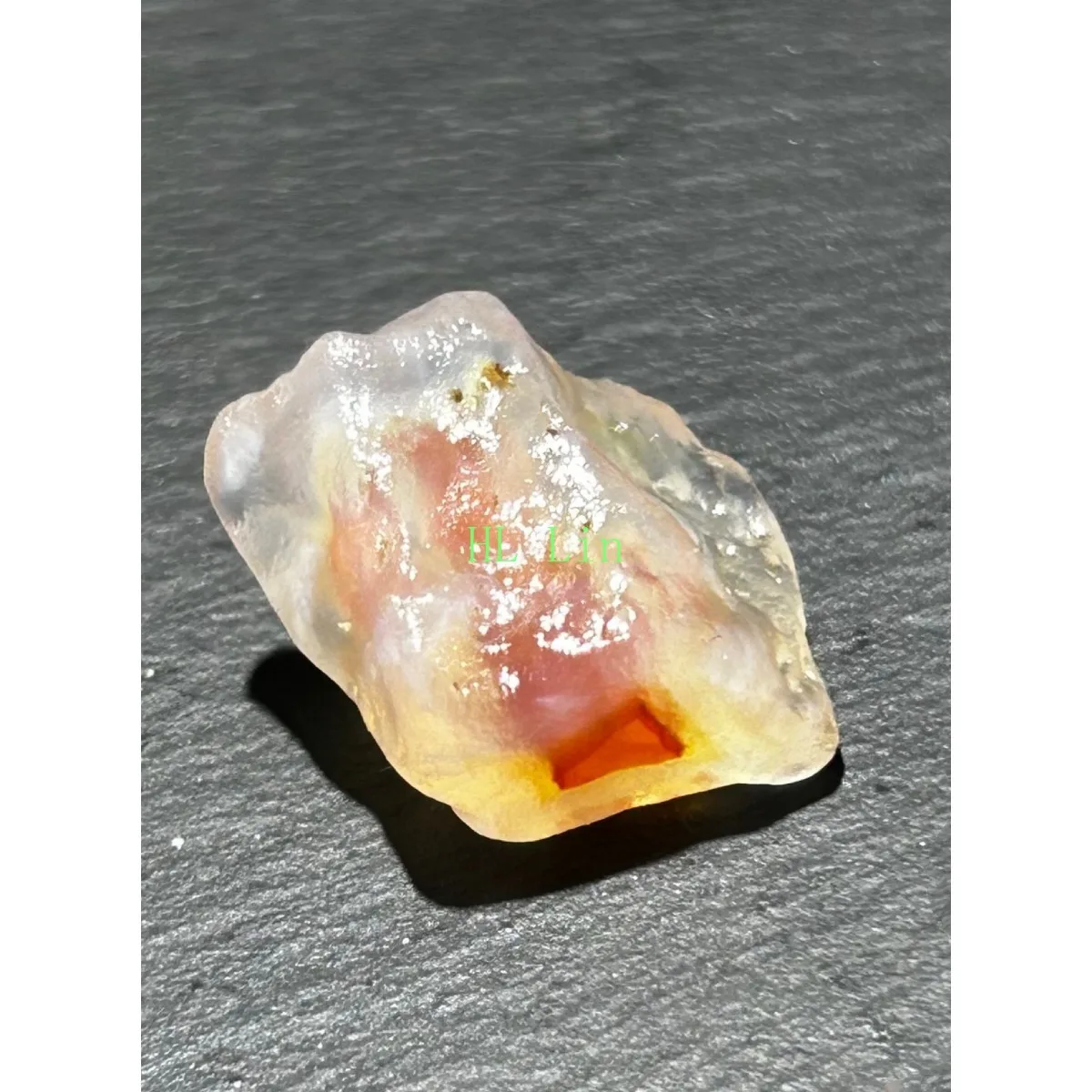 Crystal Clear Candy Agate,Glass Vial Set, 10-15mm Natural Unpolished, River Stone, Jewelry Making Collection.Candy Agate