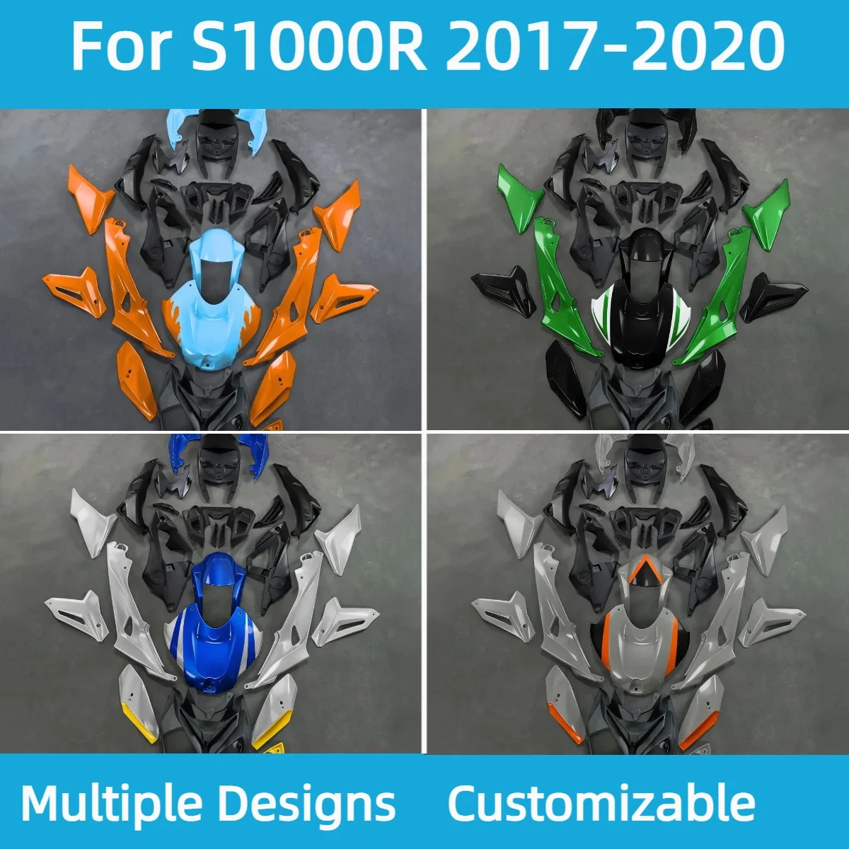 

For BMW S 1000R 2017-2020 ABS Plastic Set Bodywork Covers Fairings S1000R 17-20 Aftermaket Motorcycle Fairing Kit