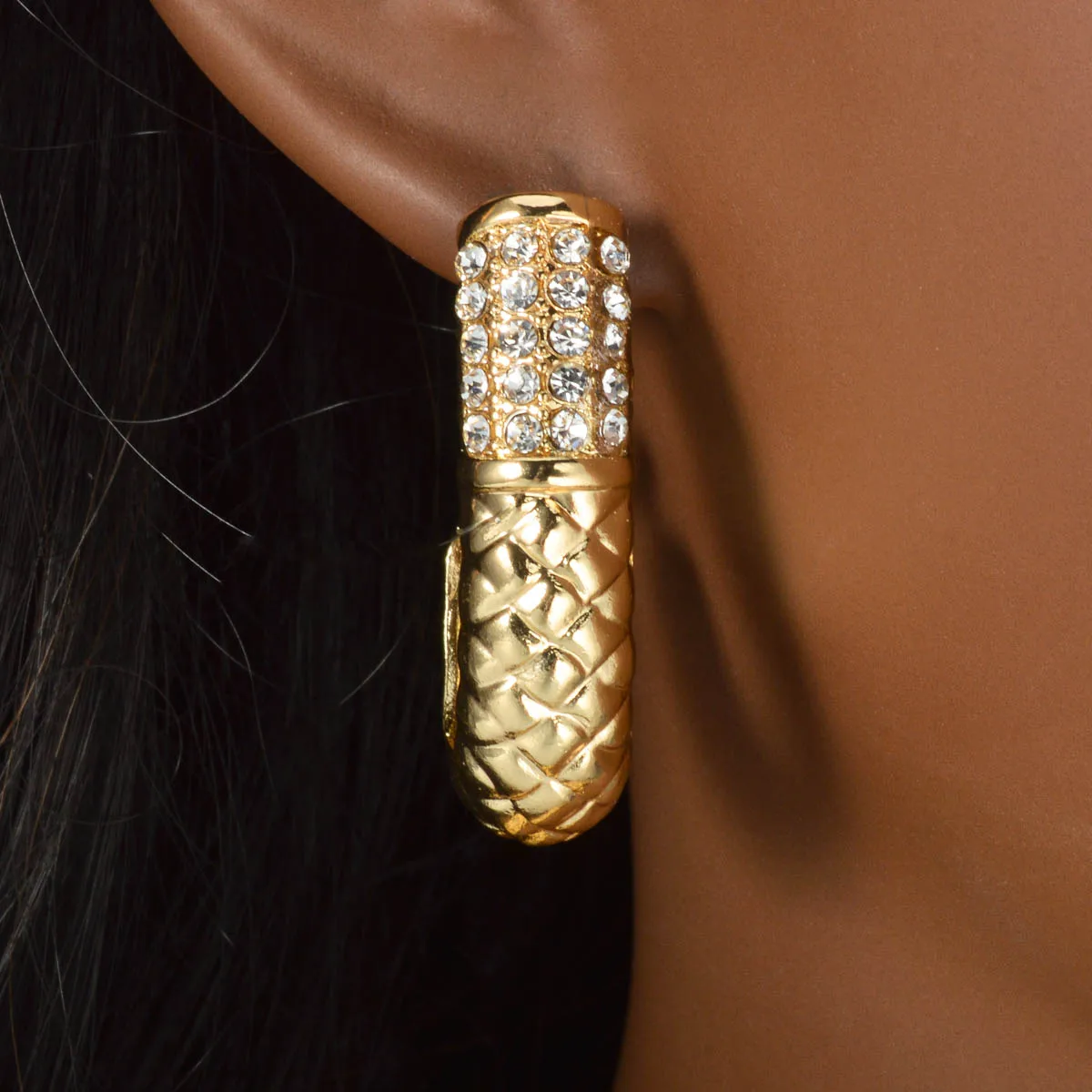 Luxury 18k Gold-plated Wedding Jewelry Set Round Necklace Bracelet Earrings Ring 4 Pcs Set Women Bridal Elegant Classic  Jewelry