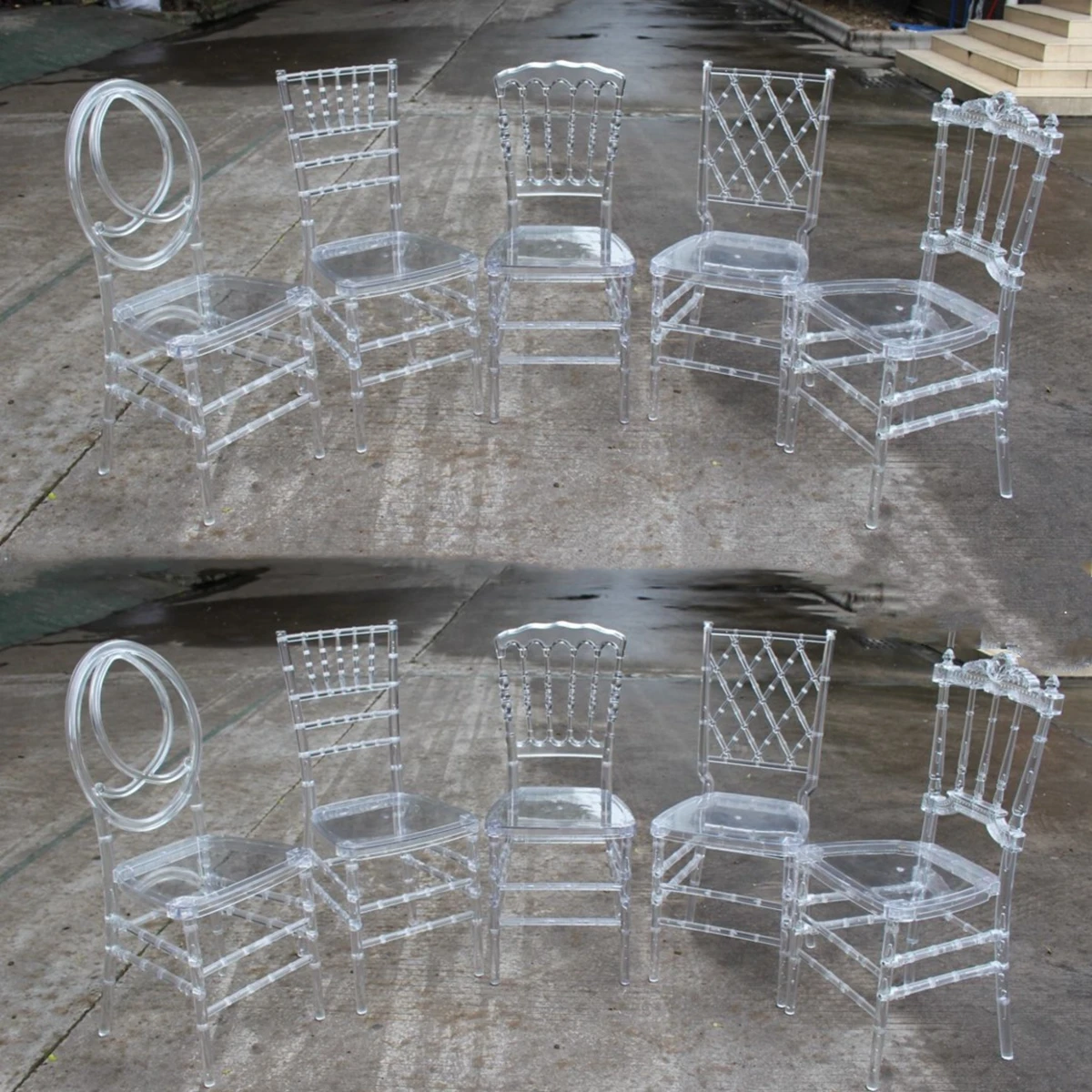 52pcs/100pcs） transparent resin napoleon Chiavari Chairs wedding chair chavari party tiffany chivari chairs clear acrylic hotel