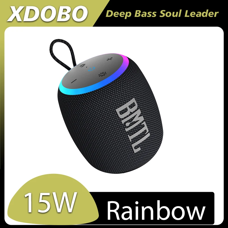 

XDOBO BMTL Rainbow Wireless Bluetooth Portable Speaker RGB Lights BT 5.3 IPX7 Waterproof Outdoor Subwoofer TWS Interconnected