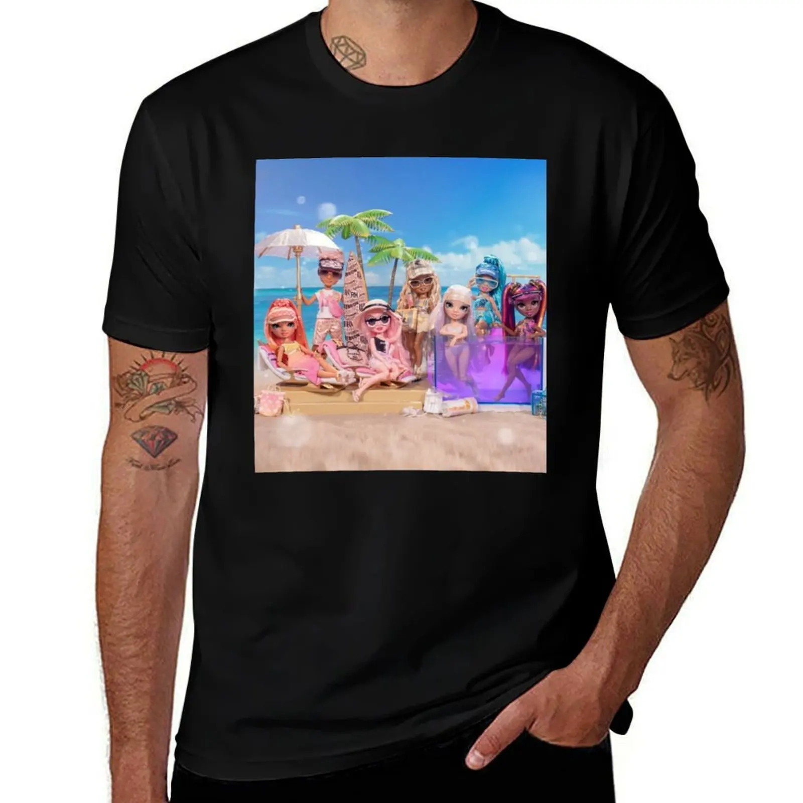 Rainbow High Pacific Coast line T-Shirt Sweat Absorbing Sports Tee Shirt T-Shirt