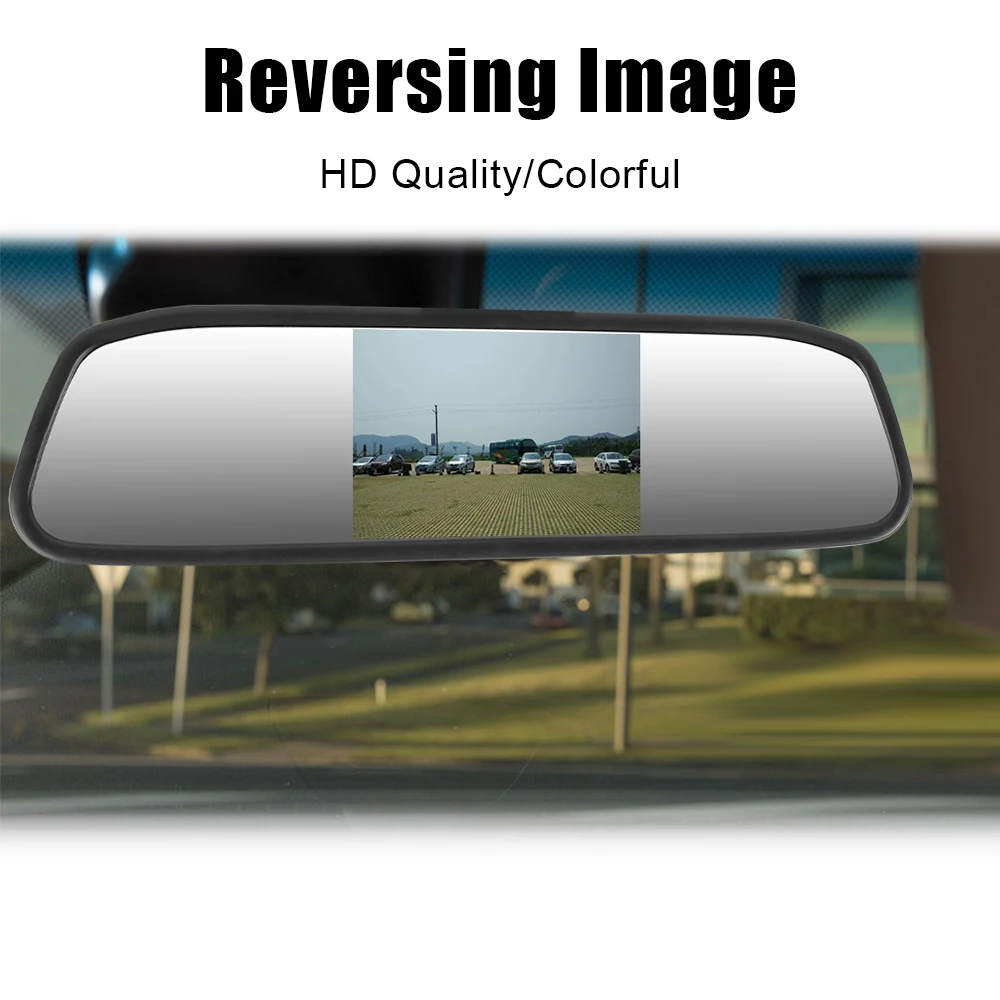 Universal TFT LCD Color Monitor Car Rearview Mirror Display HD Video Auto Parking Monitor 4.3 Inch Rearview