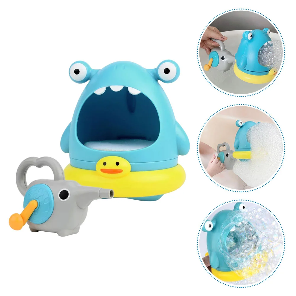 2-delige bubbelmachine Kinderspeelgoed Kinderbad Buiten Neem handmatige Shark Maker Plastic peuterbadkuip