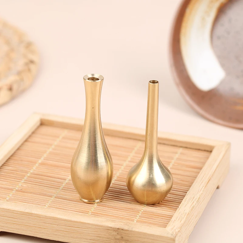 

1 шт. мини ваза из чистой меди Золотая декоративная антикварная ваза для гостиной уникальная ваза