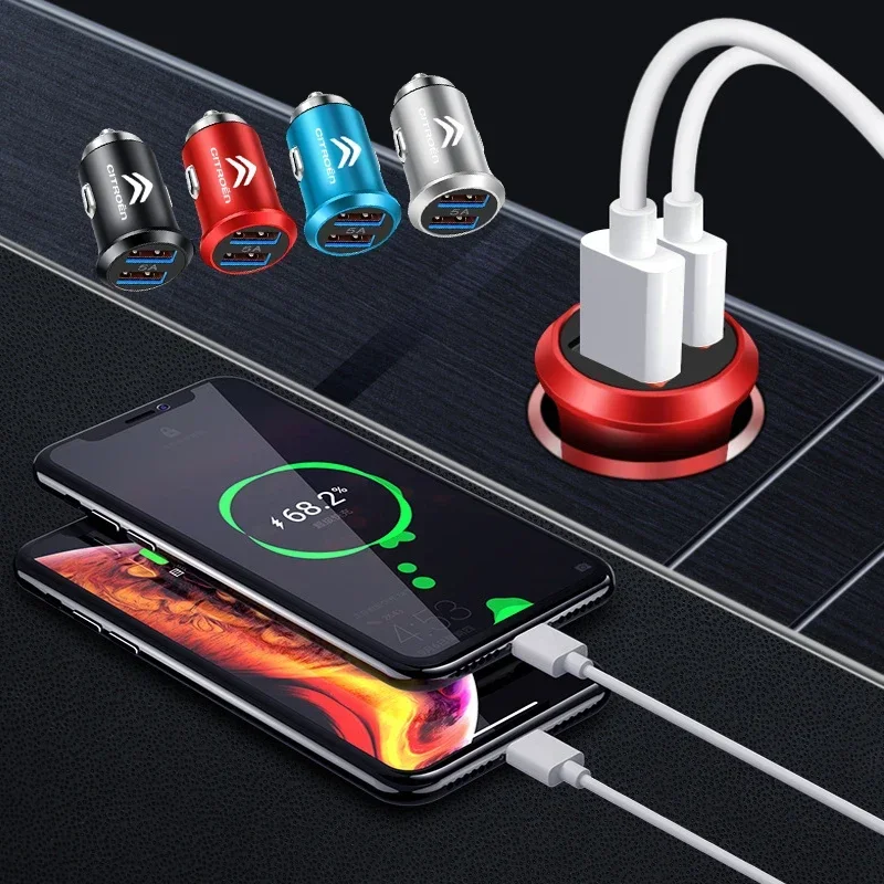 Chargeur de téléphone USB à charge rapide pour batterie de voiture, accessoires pour cristaux en Xsara DS4 C3 C4 C1 Berlingo Jumper Picasso DS5 Elysee, 12V, 5A
