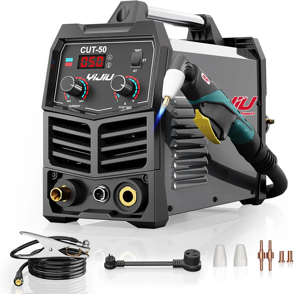 YIJIU CUT-50 High-Frequency 110V/220V Dual Voltage Plasma Cutting Machine Cut Thickness 20mm 2T/4T/TEST HF Air Plasma Cutter