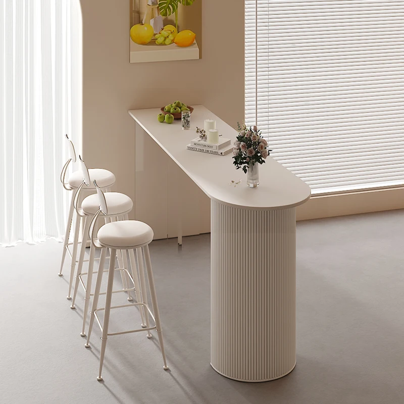 

Tea room against the wall pass high table and chair combination