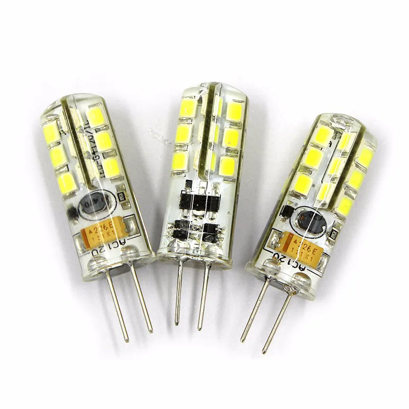 Minibombilla LED G4 de 10 piezas, lámpara de gel de sílice, 2W, 3W, CA, CC, 12V, CA, 220V, Ángulo de haz de 360, reemplazo de lámpara halógena