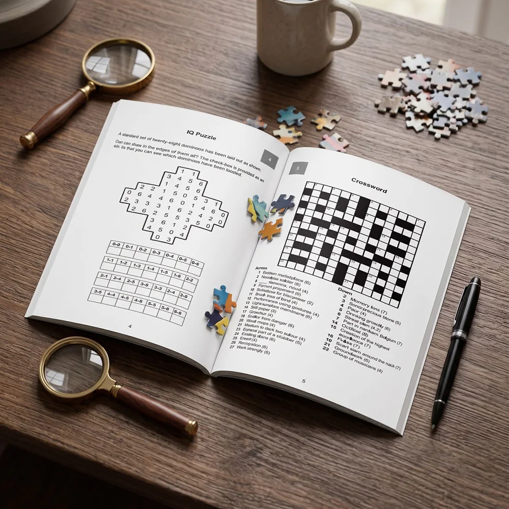 Puzzle Book-Logic Games, World Search,CROSSWORD,SUDOKU Puzzle Books—Logic, Brain-Training Teenager Children's  Logical Thinking view 6
