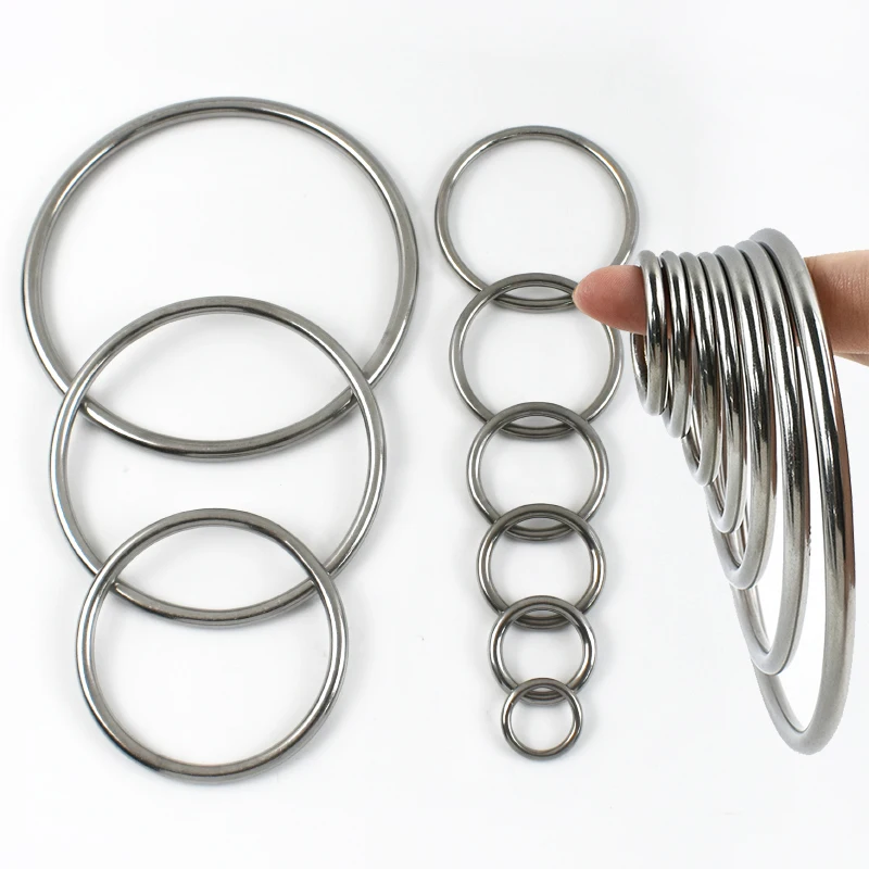 

2/5Pcs ID15-100mm Stainless Steel O Ring Buckles Carabiner Rings for Bag Hanger Circle Hoops Hook Backpack Strap Making Supplies