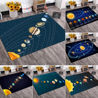 Planet Solar System Pattern Carpet Living Room Decoration Hallway Cloakroom Coffee Table Soft Rugs Bedroom Home Hotel Floor Mat