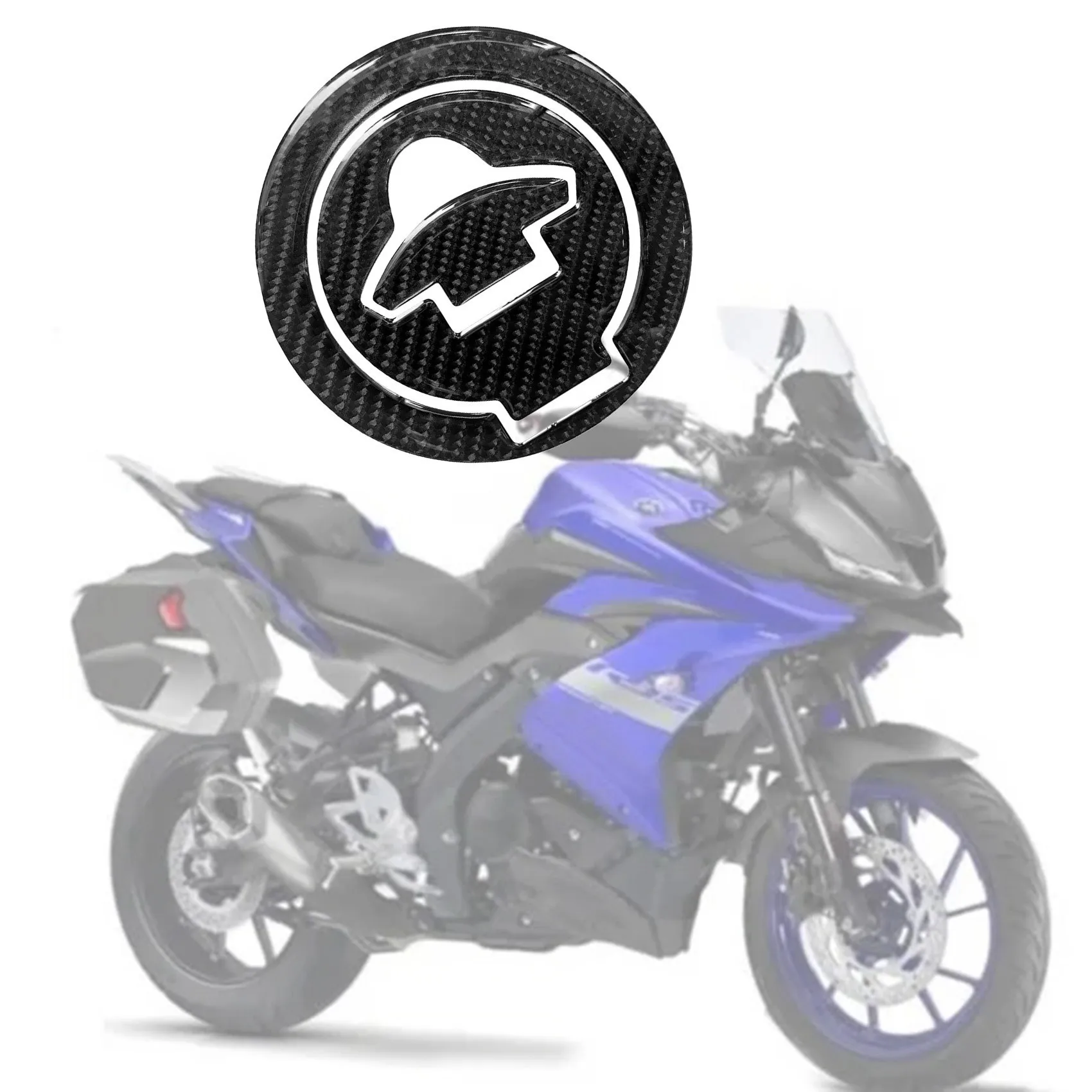 Motorcycle Carbon Fiber Fuel Tank Cover Sticker Decal for YAMAHA YZF-R3 R25 R15 MT-03 Gas Cap Protection Sticker