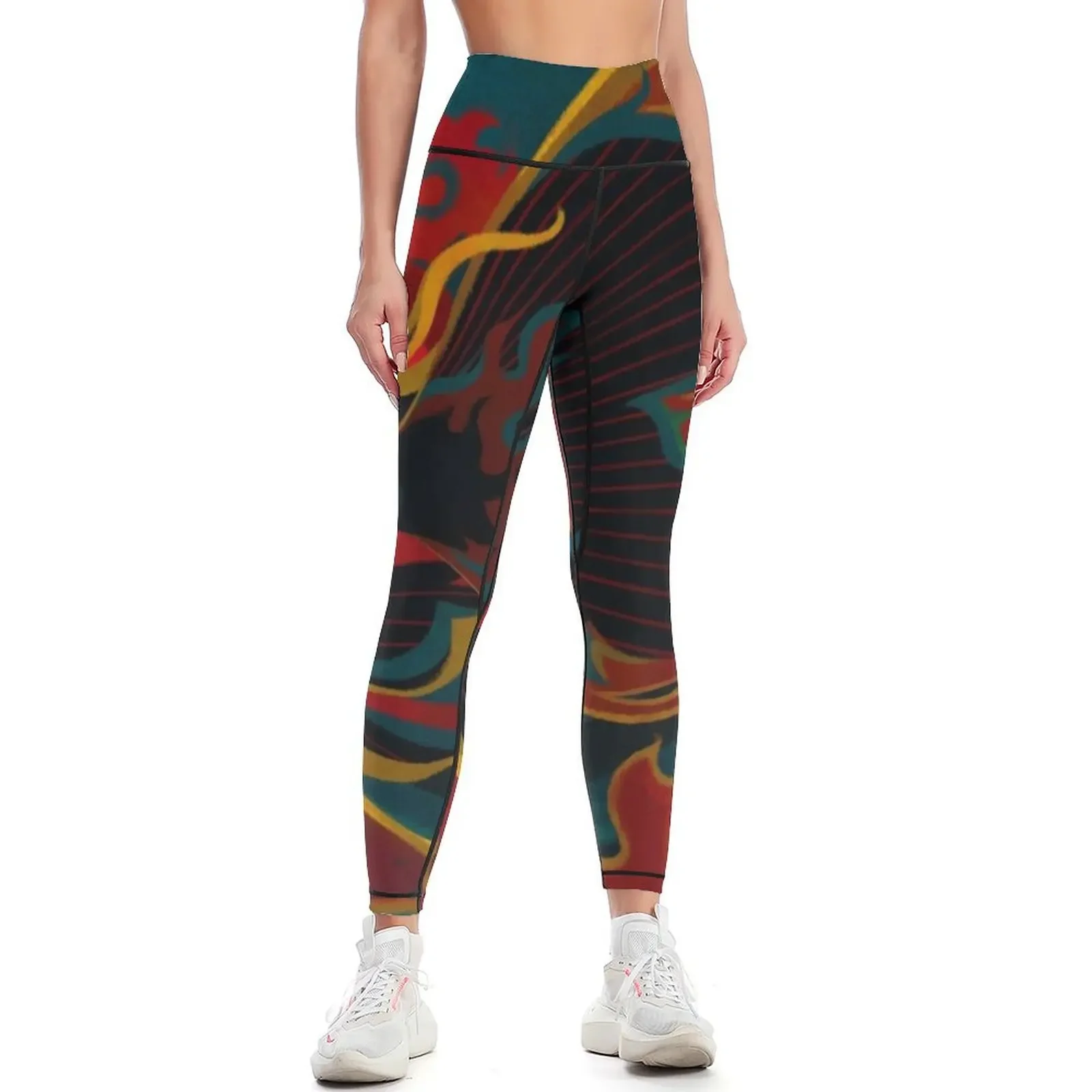

Fire fish Leggings for girls active wear Women's fitness Sports pants for Womens Leggings