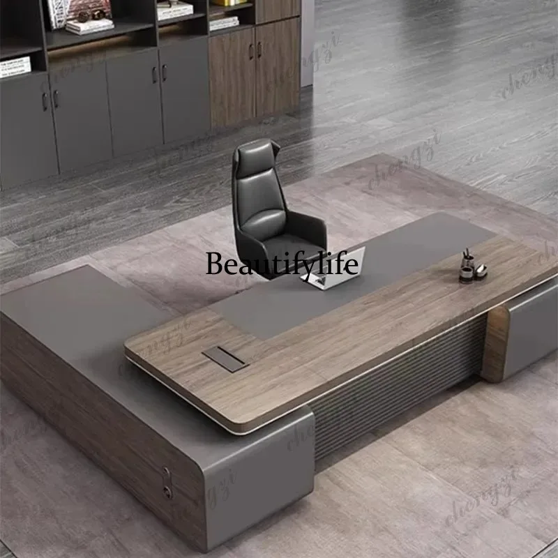 

Z138 Organizer Aesthetic Office Table Luxury Designer Wooden Executive Office Desk Workstations Storage Mesa