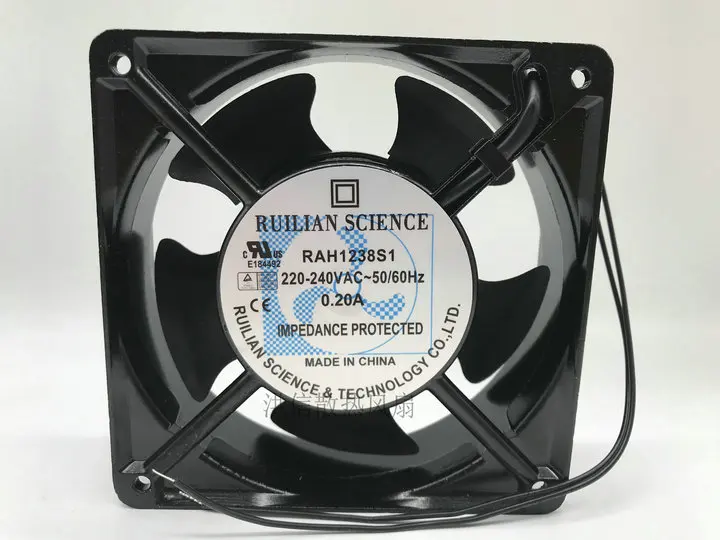 

XINRUILIAN RAH1238S1 AC 220V 0.20A 120x120x38mm 2-Wire 120MM Cooling Fan