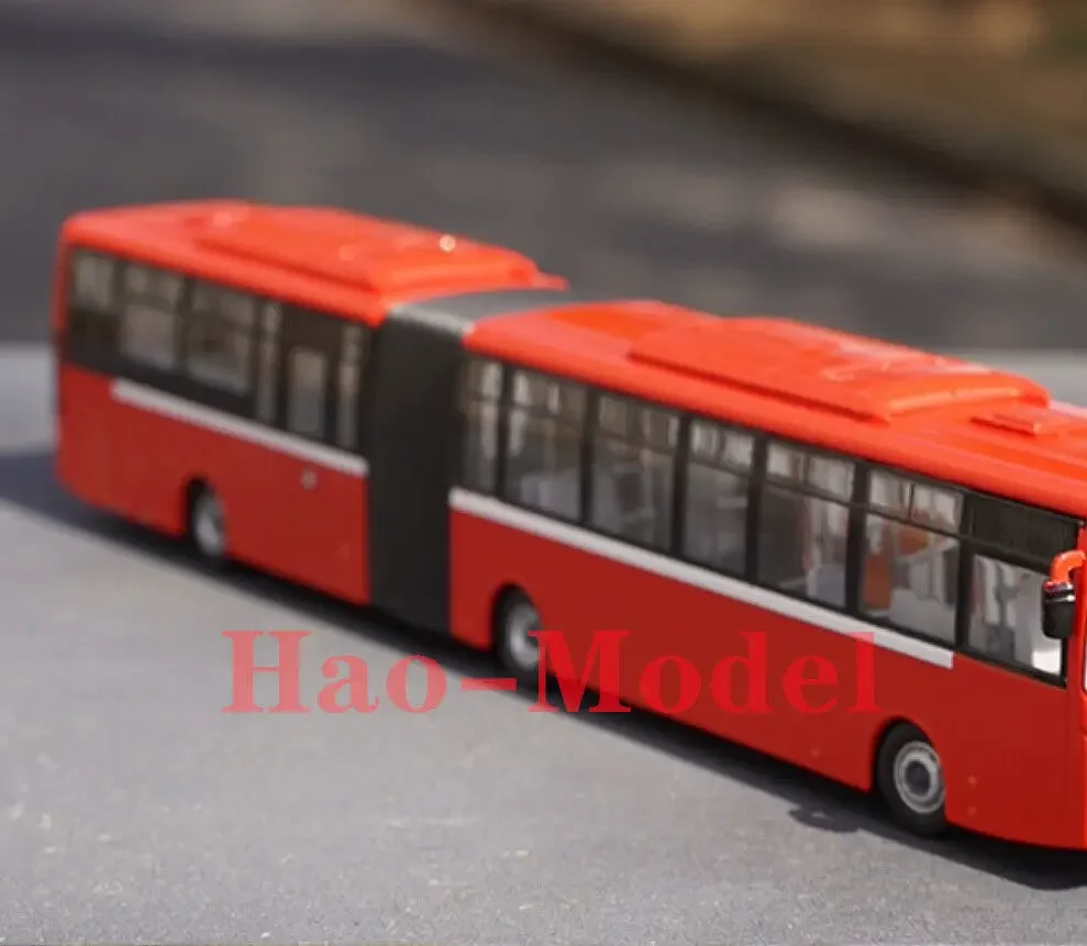 Modelo de autobús SUNWIN BRT para niños y niñas, fundido a presión de aleación juguete, colección de adornos de exhibición, color naranja, 1/64