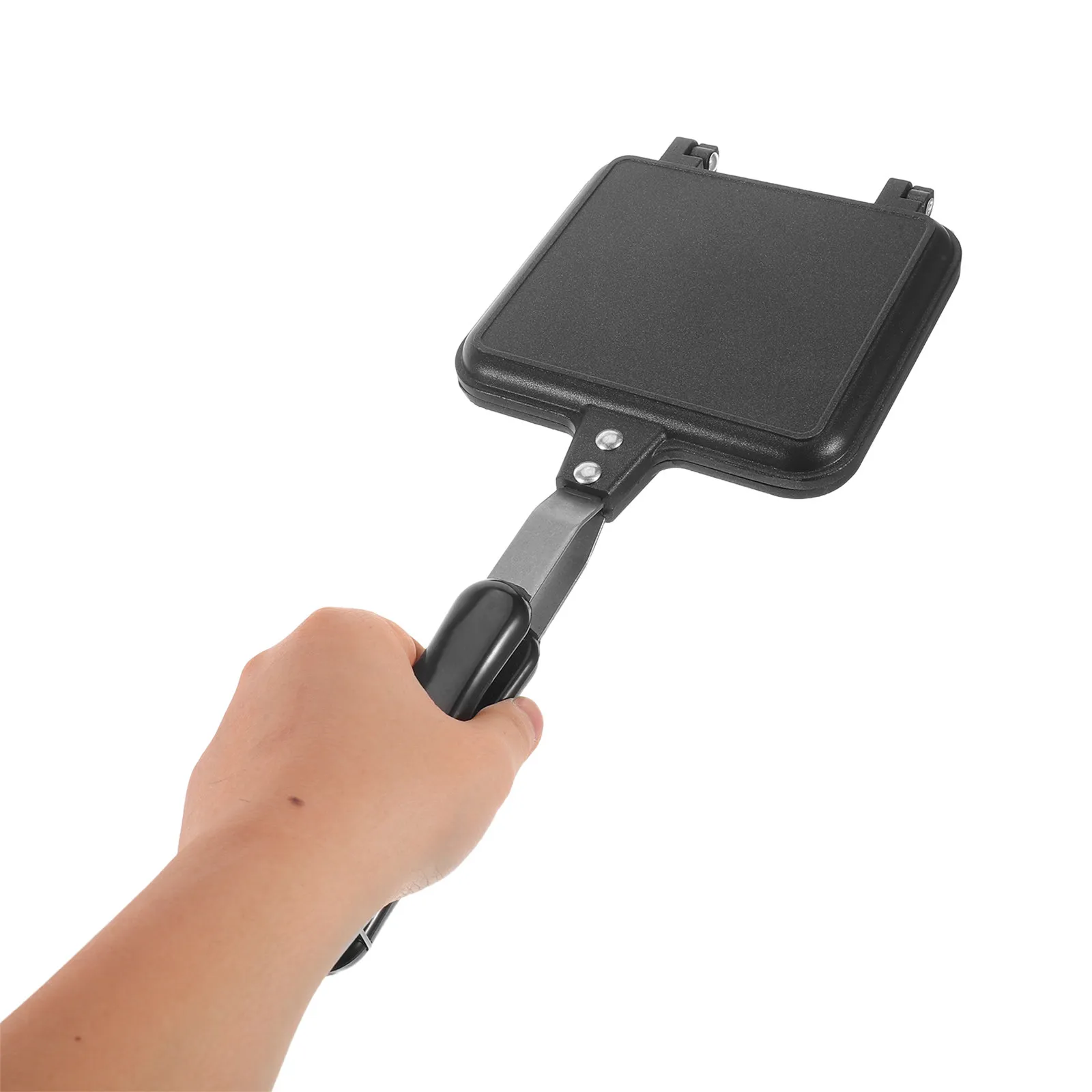 

Non Stick Double Sided Sandwich Pan Aluminum Grill Skillet for Stovetop Toasted Cheese Sandwiches Eggs Tortillas Hot Dogs Steak