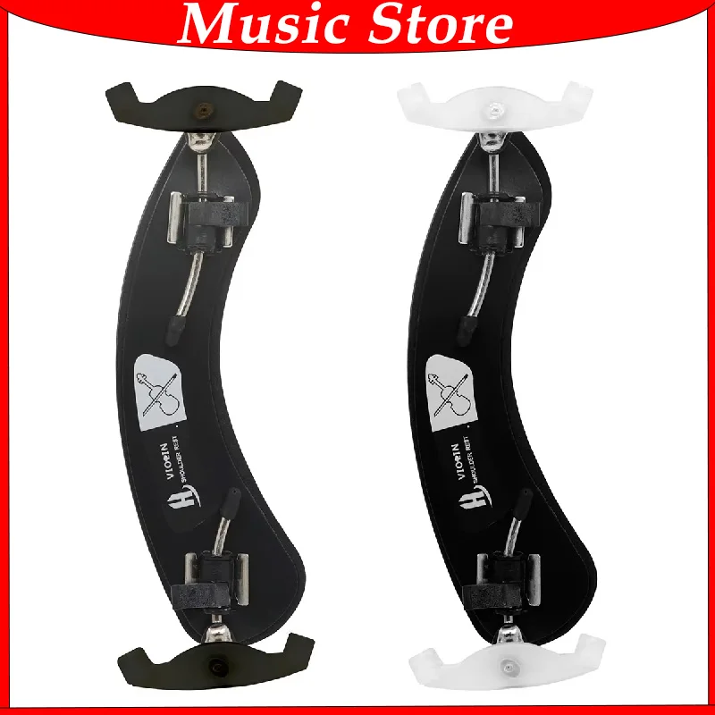    1/8 3/4-4/4 Violine Schulterstütze Einstellbare Violine Schulterpolster mit Schwamm Pad Anti Wolf Schwarz/Weiß Füße Violine Zubehör