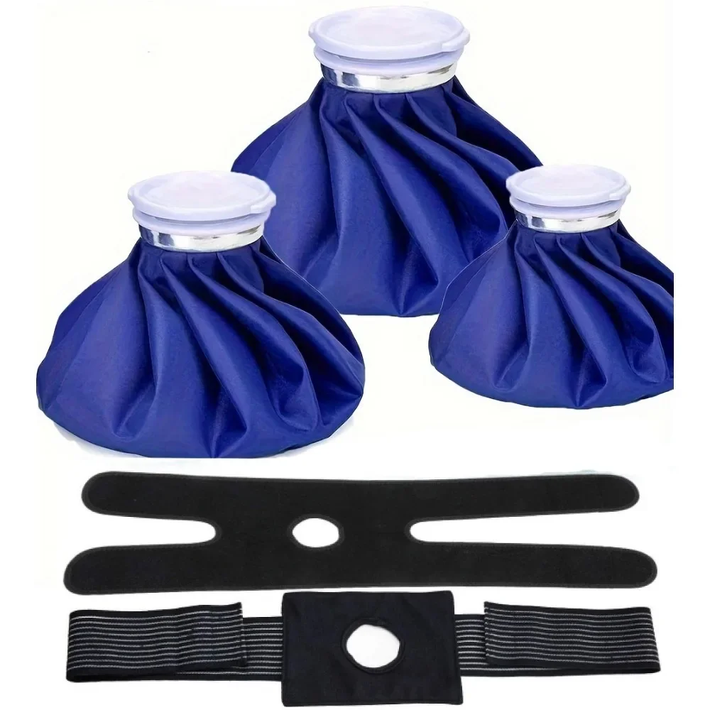 Sac de glace réutilisable chaud et froid, support élastique respirant, rond, sac de glace [6 po, 9 po et 11 po], thérapie chaude, 50-60 ℃