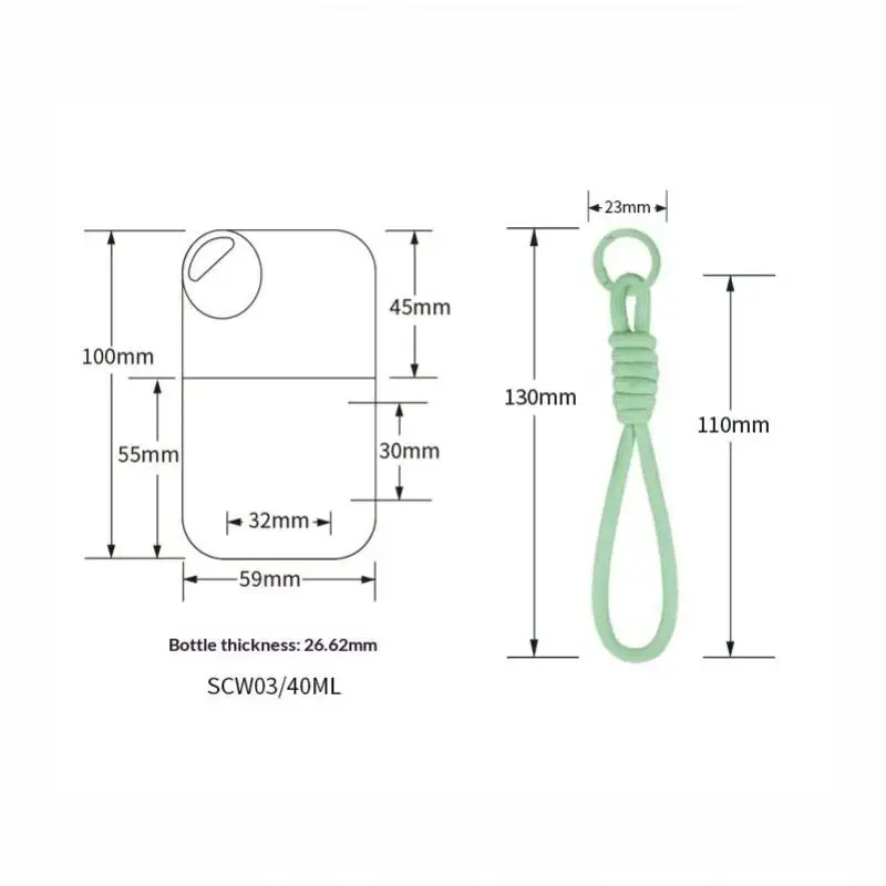 1pcs Empty 40ml Soft Tube Squeeze Lotion Bottle BB Cream Sunscreen Isolation Cream Cosmetic Container With Lanyard