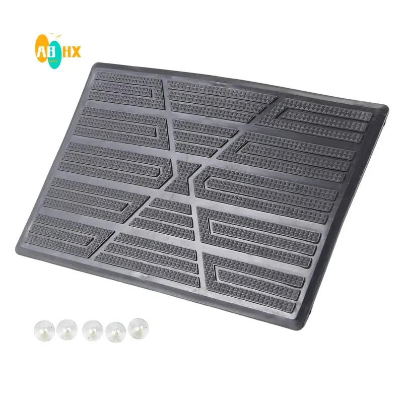 

ABHX-Universal Car Floor Mat Pad Heel Foot Carpet Pedal Patch Cover Anti-Skid Pedal Mat - 25X16cm