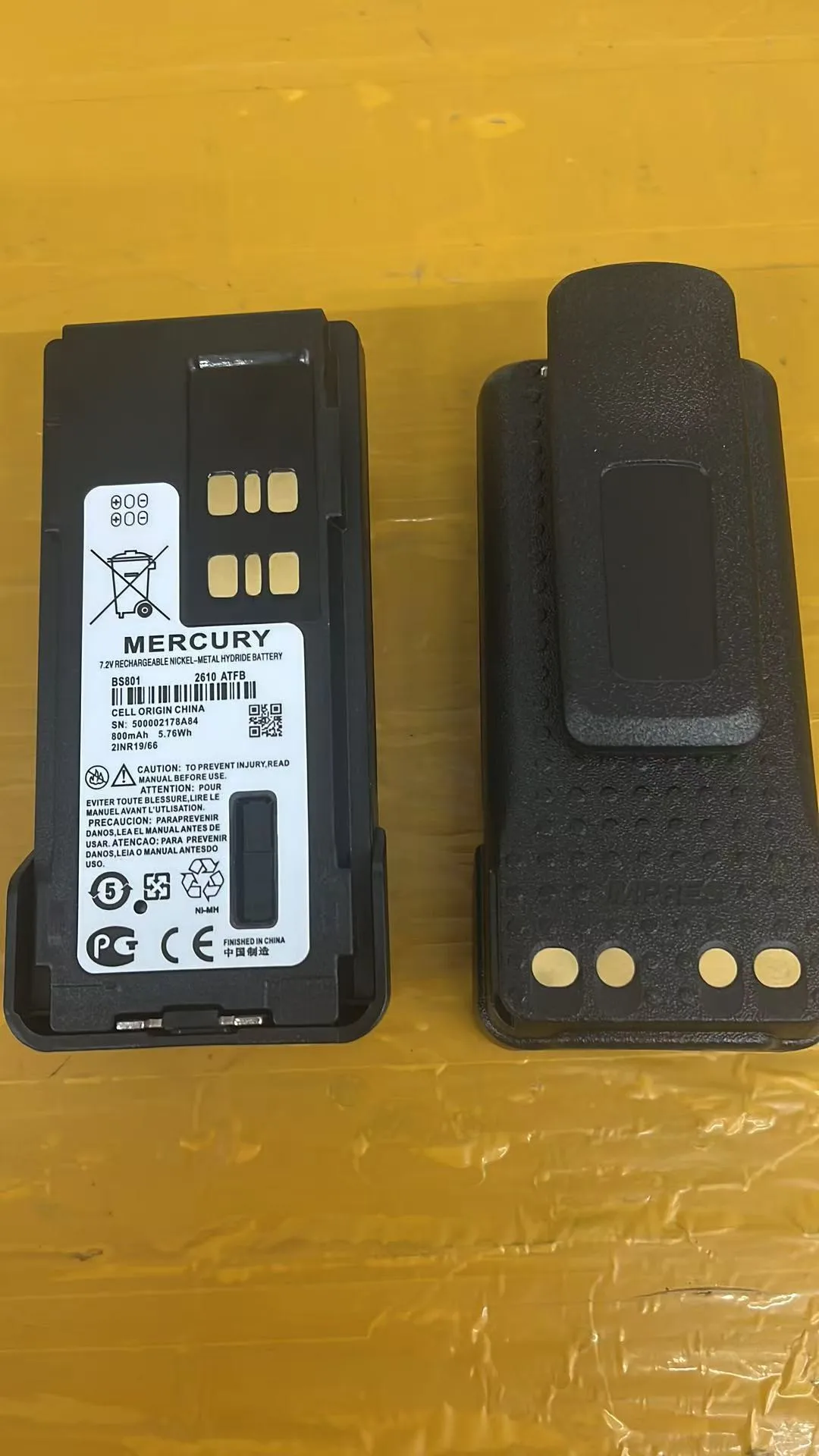 MERCURY 400pcs BS101  Battery+200pcs BS801  Battery+75pcs BS301  Battery all with belt clip for Invoice NO.0118062026