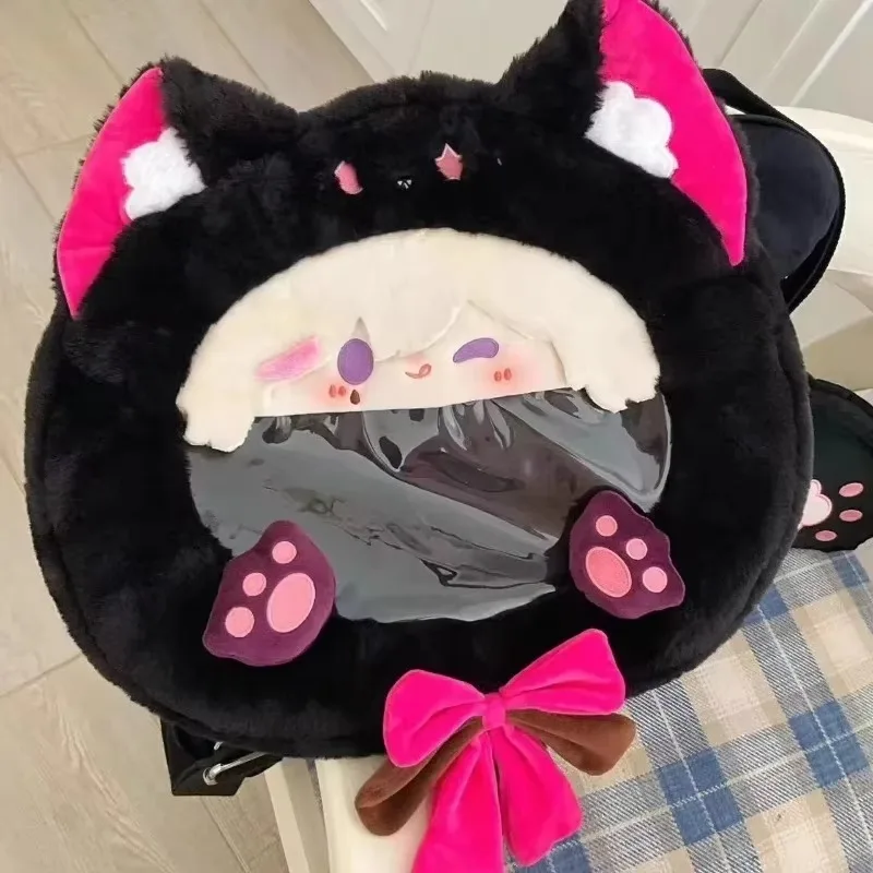 

Unisex Plush 35cm GS Impact Game Anime Cos Lyney All Teyvat The Best Big Magician Backpack Single Shoulder Pain Bag Gift