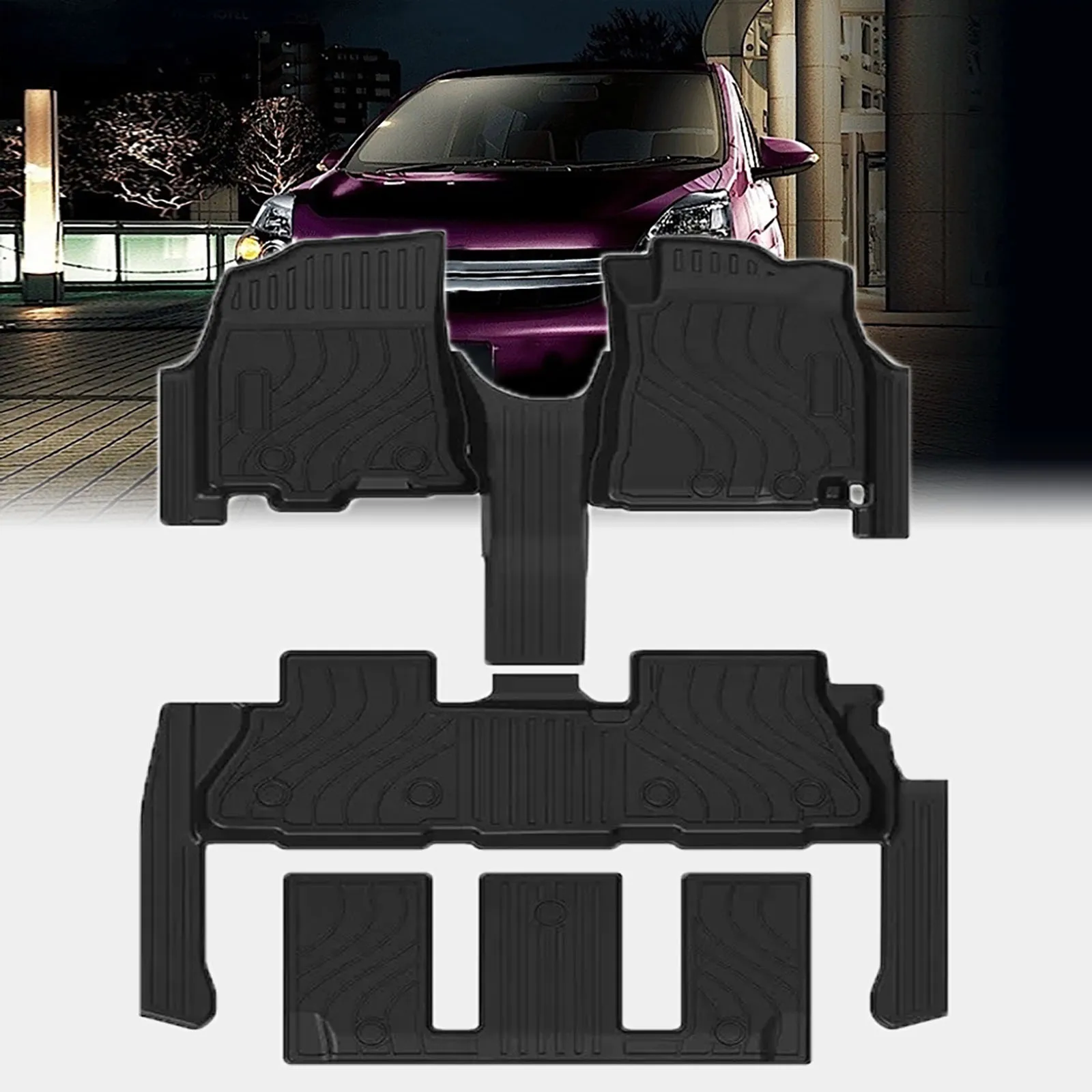 

Для Toyota ISIS 2004-2017: Пылезащитные, легкоочищаемые автомобильные коврики из TPE-материала, нескользящие, аксессуары для интерьера