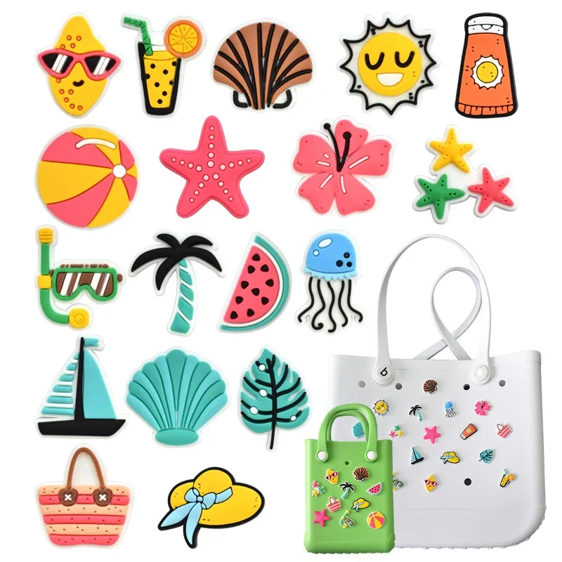 Cute Bogg Bags Buckles EVA Rubber Beach Storage Basket Inserts Buckles DIY Handbag Decorative Supplies Bogg Bag Accessories