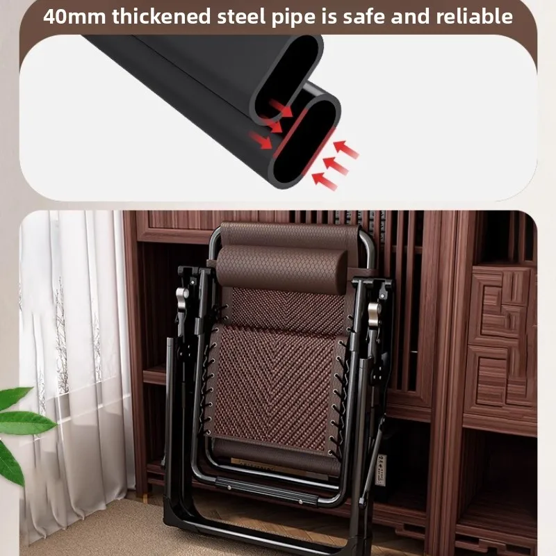 كرسي كرسي محمول قابل للطي مريح للجلوس والنوم لكبار السن قيلولة شرفة مكتب استخدام الراحة المنزلية #2