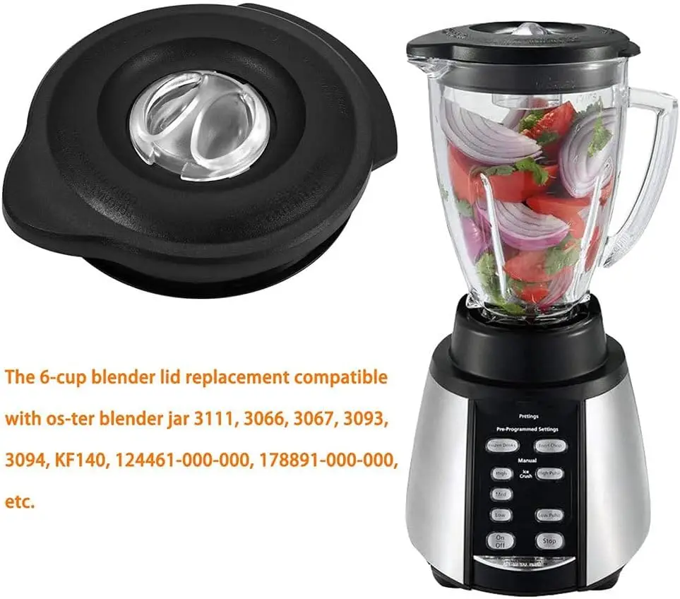 غطاء غطاء خلاط 6 أكواب لجرة خلاط أوستر 124461-000-000 178891-000-000 يناسب قطع غيار غطاء الخلاط Os-ter Pro 1200
