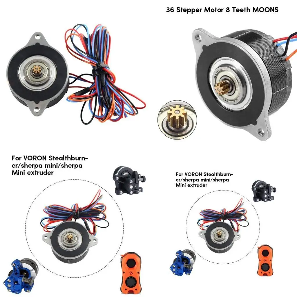 

652F Printer Parts 36mm Motor Extruder Stepper Motor 8 Teeth MOONS CSE14HRA1L410A for Voron 2.4 Printer Accessories